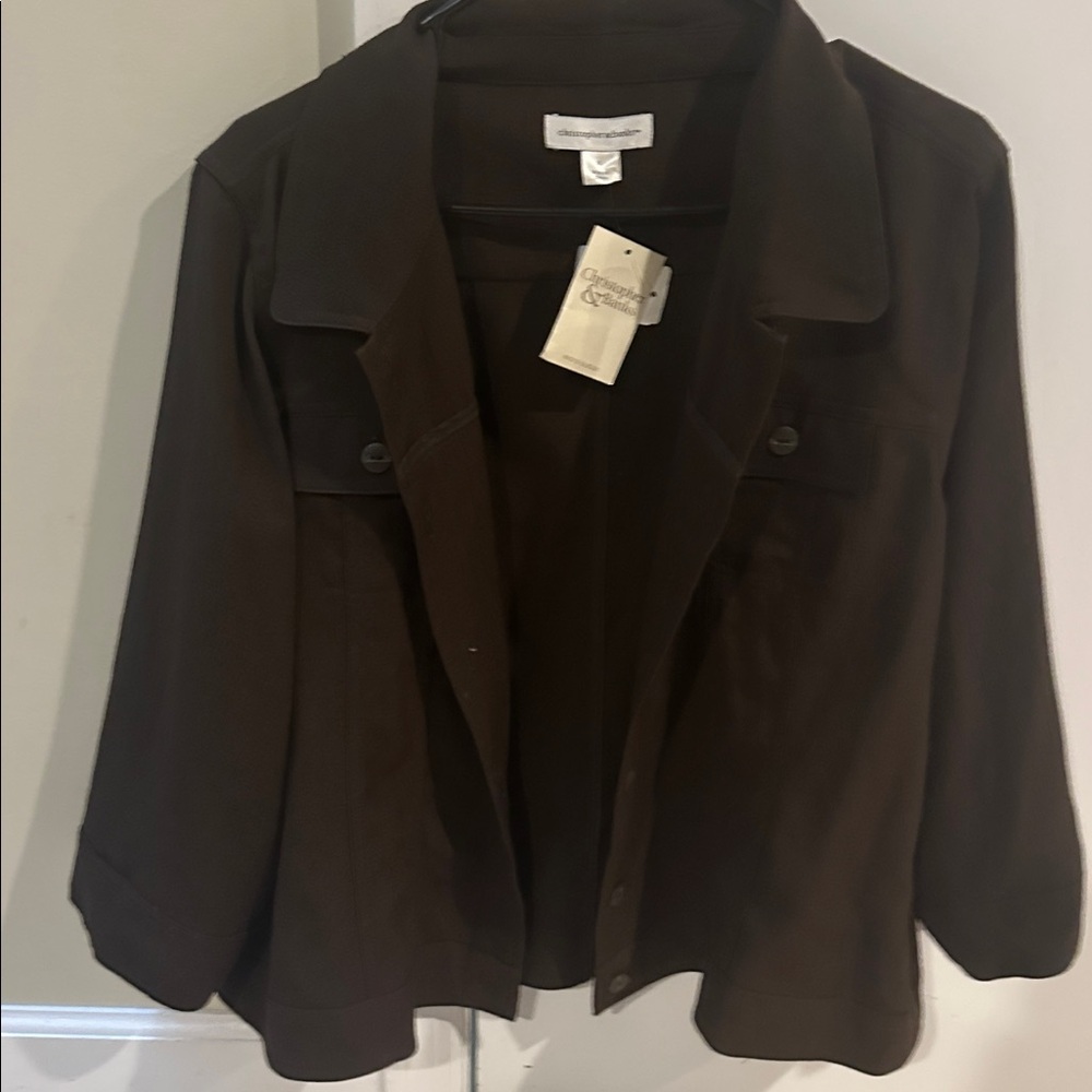 Christopher & Banks Dark Brown lightweight Jacket